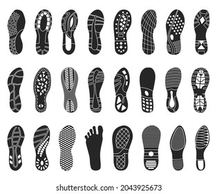 Icono de conjunto negro del vector de la huella. La única ilustración del vector sobre fondo blanco. Saco de huellas de iconos de conjunto negro aislado.