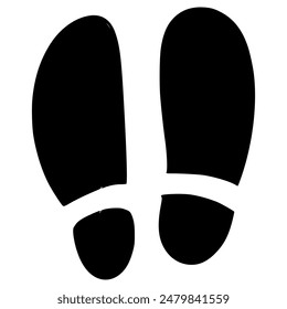 footprint or shoeprint illustration hand drawn isolated vector