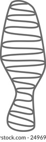 Footprint Of Shoes Doodle Vector Illustration