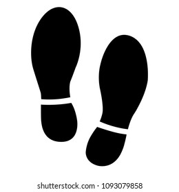 Footprint shoes symbol.