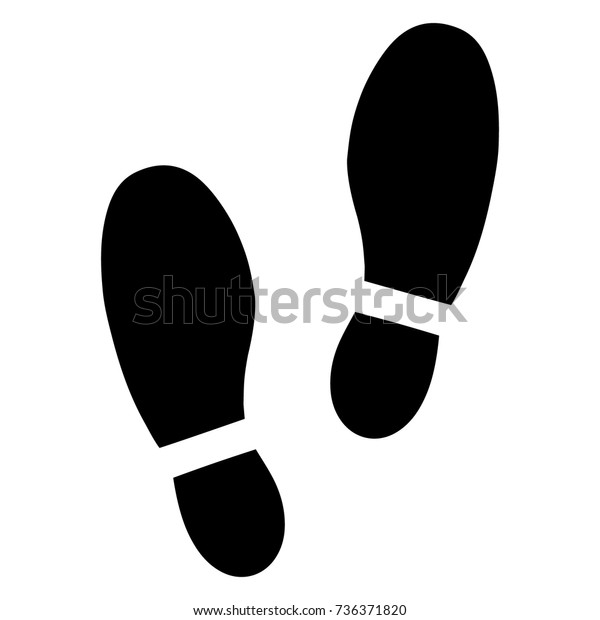 Símbolo de zapatos de huella.