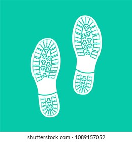 footprint shoes vector