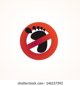 footprint sign