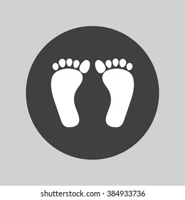 footprint sign icon.