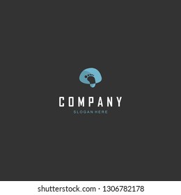 Footprint Silhouette Abstract Creative Business Modern Logo