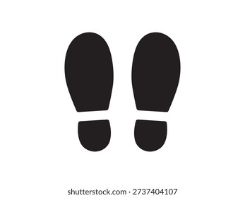 Footprint silhouette simple icon vector illustration