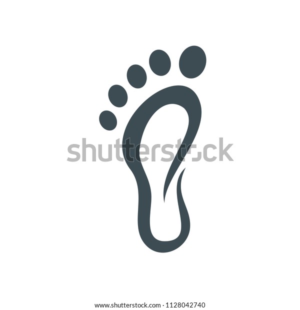 Footprint Silhouette Vector Logo Left Footprint Stock Vector (Royalty ...