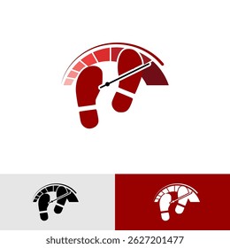 Logotipo de desempenho de velocidade de passo de espaço
