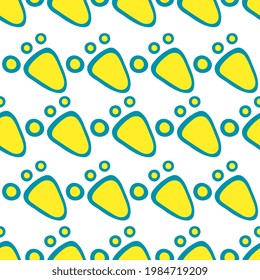footprint steps seamless repeat pattern. background vector illustration.