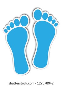 Footprint stickers