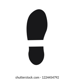 Footprint symbol black on the white background