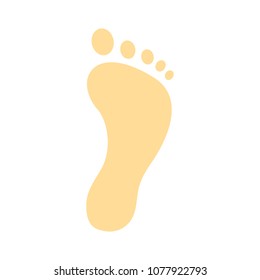 Footprint Symbol, Vector Foot Print Illustration - Human Foot Print Sign