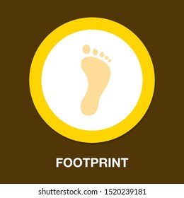 Footprint Symbol, Vector Foot Print Illustration - Human Foot Print Sign