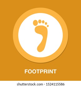 Footprint Symbol, Vector Foot Print Illustration - Human Foot Print Sign