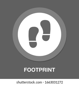 Footprint Symbol, Vector Foot Print Illustration - Human Foot Print Sign