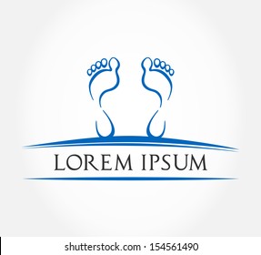 Footprint symbol. vector illustration.