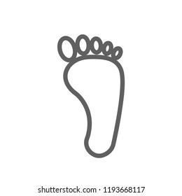 footprint, trace icon vector