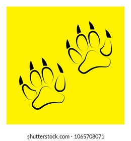 footprint traces of animals icon vector