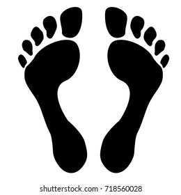 Footprint vector black icon