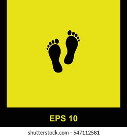 Footprint vector black icon. Isolated illustration. Business picture.