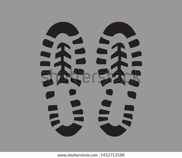 Footprint Vector Black Logo Design Stock Vector Royalty Free