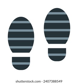 Footprint Vector Flat Icon For Personal And Commercial Use.
