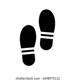 footprint vector glyph flat icon 