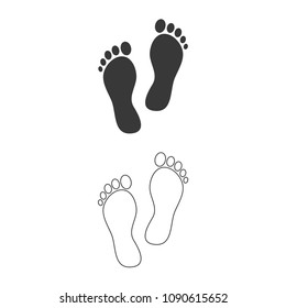 Footprint vector  icon.