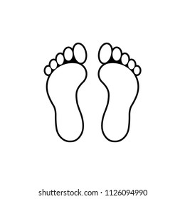 Footprint vector icon 