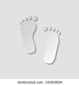 footprint - vector icon