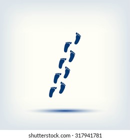 footprint vector icon