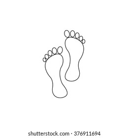 footprint  - vector icon