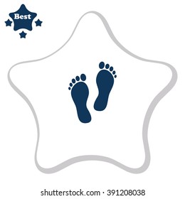 Footprint vector icon.