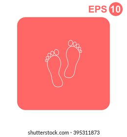 Footprint vector icon.