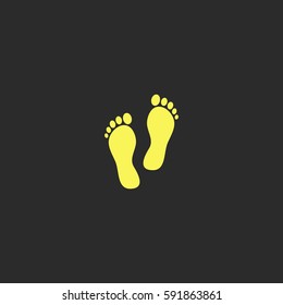 Footprint vector  icon.