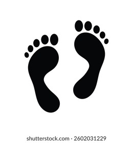 Footprint vector icon designs set