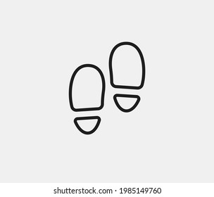 Footprint vector icon. Editable stroke. Symbol in Line Art Style for Design, Presentation, Website or Apps Elements, Logo. Pixel vector graphics - Vector