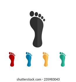 footprint - vector icon, flat design