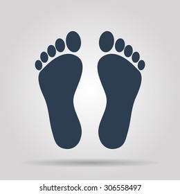 footprint - vector icon. Flat design style eps 10