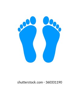footprint - vector icon. Flat design style eps 10