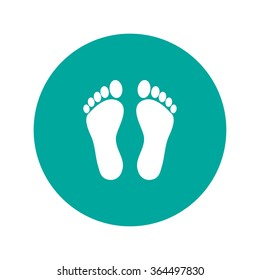footprint - vector icon. Flat design style eps 10