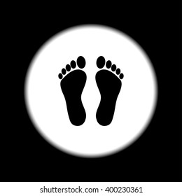 footprint - vector icon. Flat design style eps 10