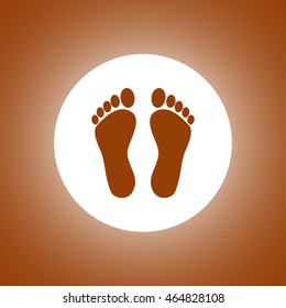 footprint - vector icon. Flat design style eps 10