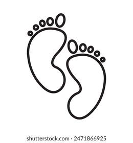 Footprint Vektorgrafik Symbol Illustration Logo Design
