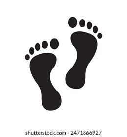 Footprint Vektorgrafik Symbol Illustration Logo Design