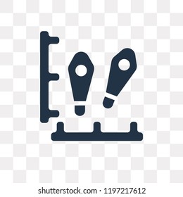 Footprint vector icon isolated on transparent background, Footprint transparency concept can be used web and mobile