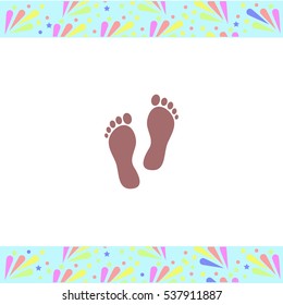 Footprint vector icon on white background. Isolated illustration. Business picture.