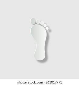 footprint  - vector icon with shadow