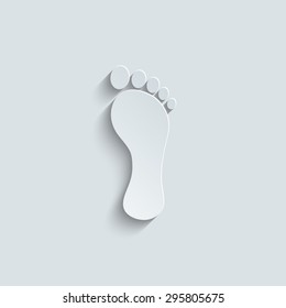 footprint - vector icon with shadow