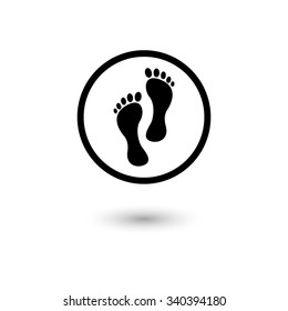 footprint - vector icon with shadow